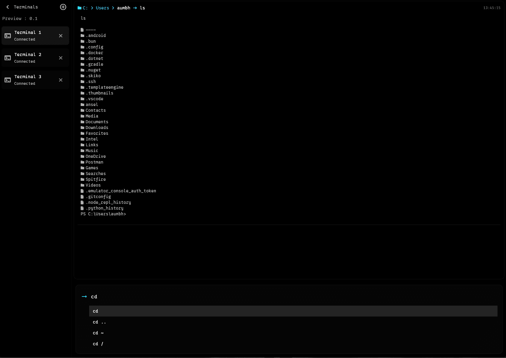 oven Terminal Interface